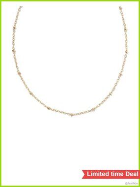 14K Gold-Filled Satellite Chain Necklace Dainty Layering